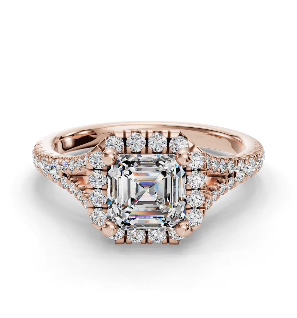 PEAR CATHEDRAL WITH HALO RING