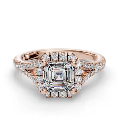PEAR CATHEDRAL WITH HALO RING