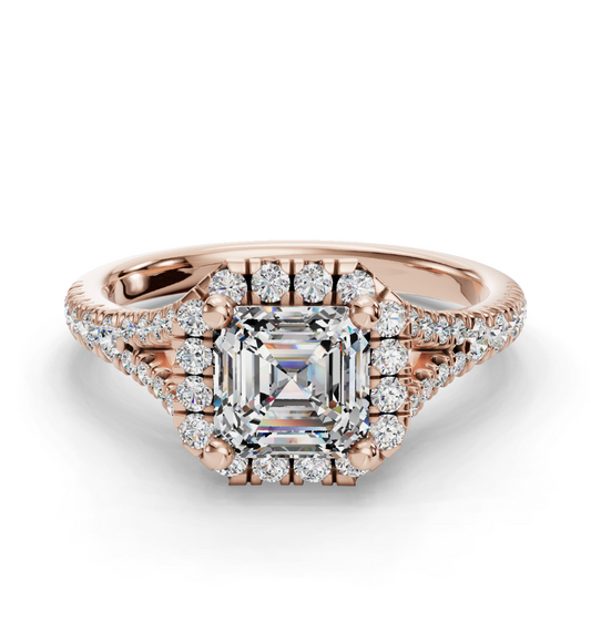PEAR CATHEDRAL WITH HALO RING