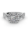 ASSCHER NATURE INSPIRED HALO RING