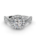 CUSHION NATURE INSPIRED HALO RING