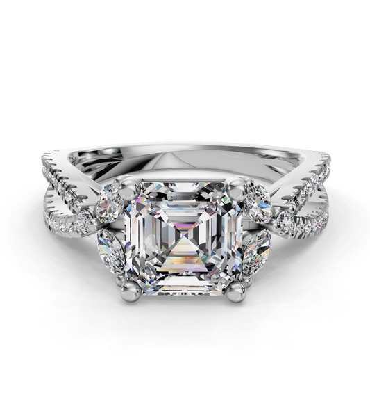 ASSCHER NATURE INSPIRED RING