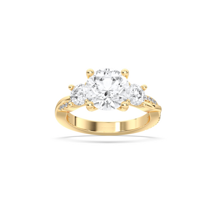 ROUND SIDE STONES RING