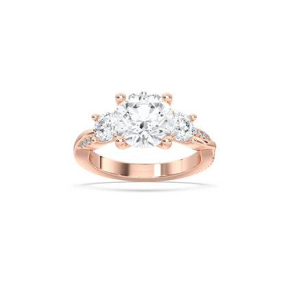 ROUND SIDE STONES RING