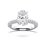 OVAL SIDE STONES RING