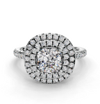 CUSHION HALO WITH PAVE RING