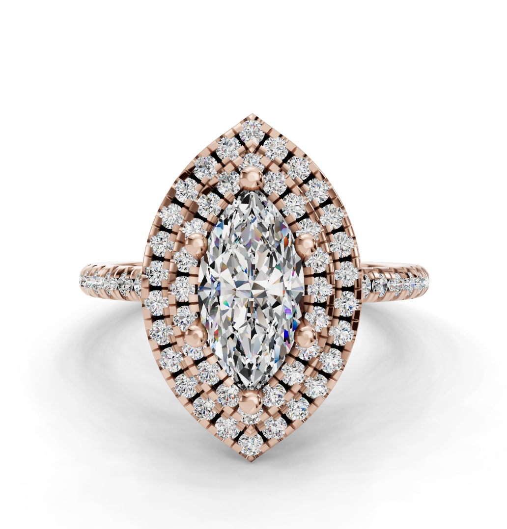 MARQUISE HALO WITH PAVE RING