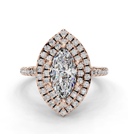 MARQUISE HALO WITH PAVE RING