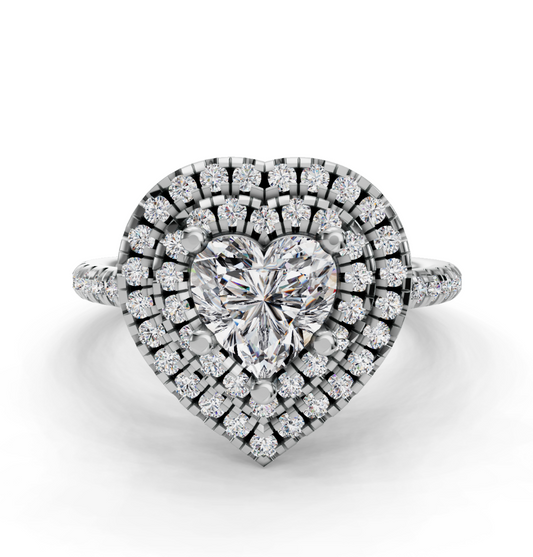 HEART HALO WITH PAVE RING - M&D Signature Jewels
