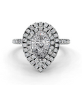 PEAR HALO WITH PAVE RING