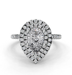 PEAR HALO WITH PAVE RING