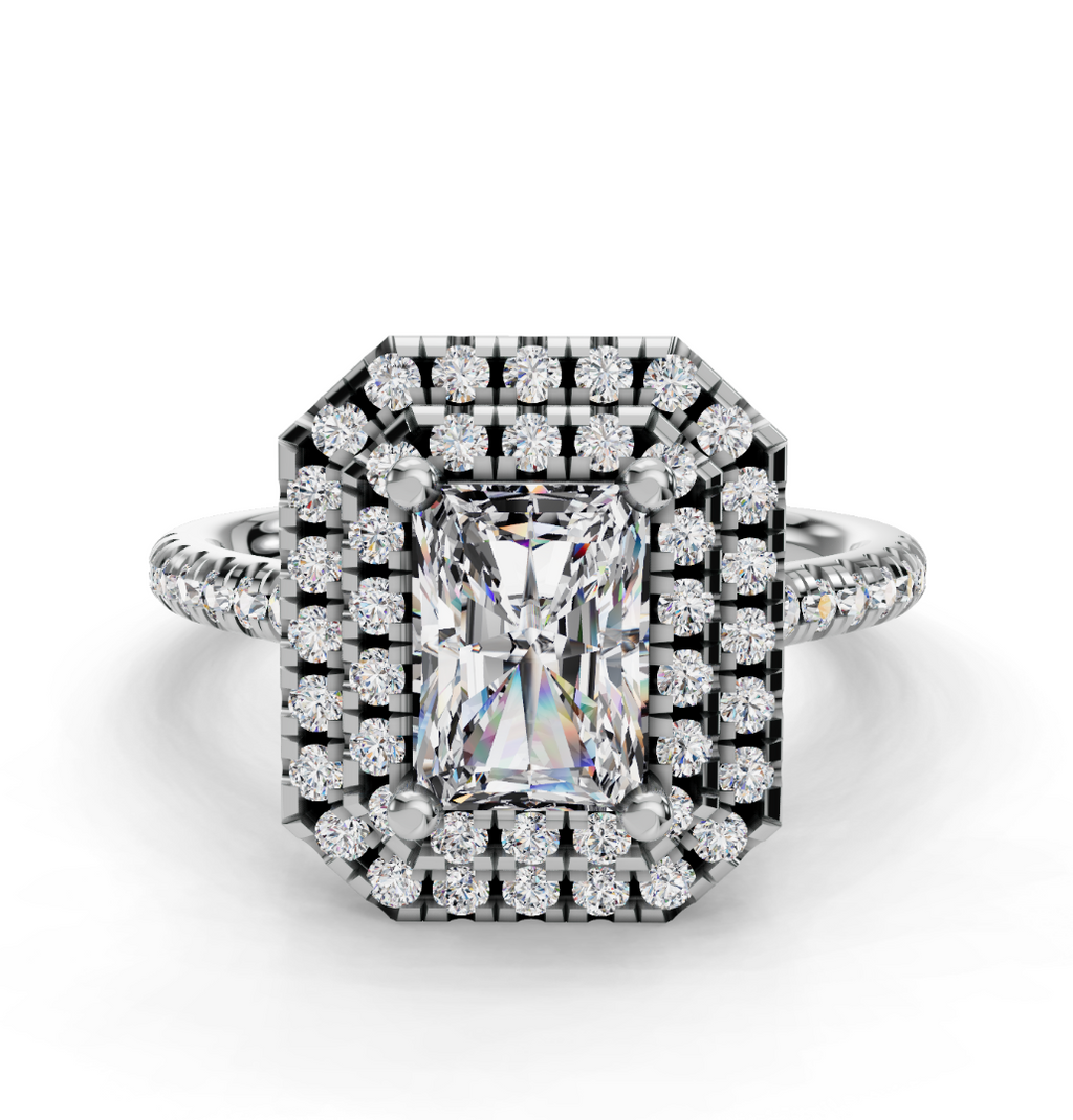 RADIANT HALO WITH PAVE RING