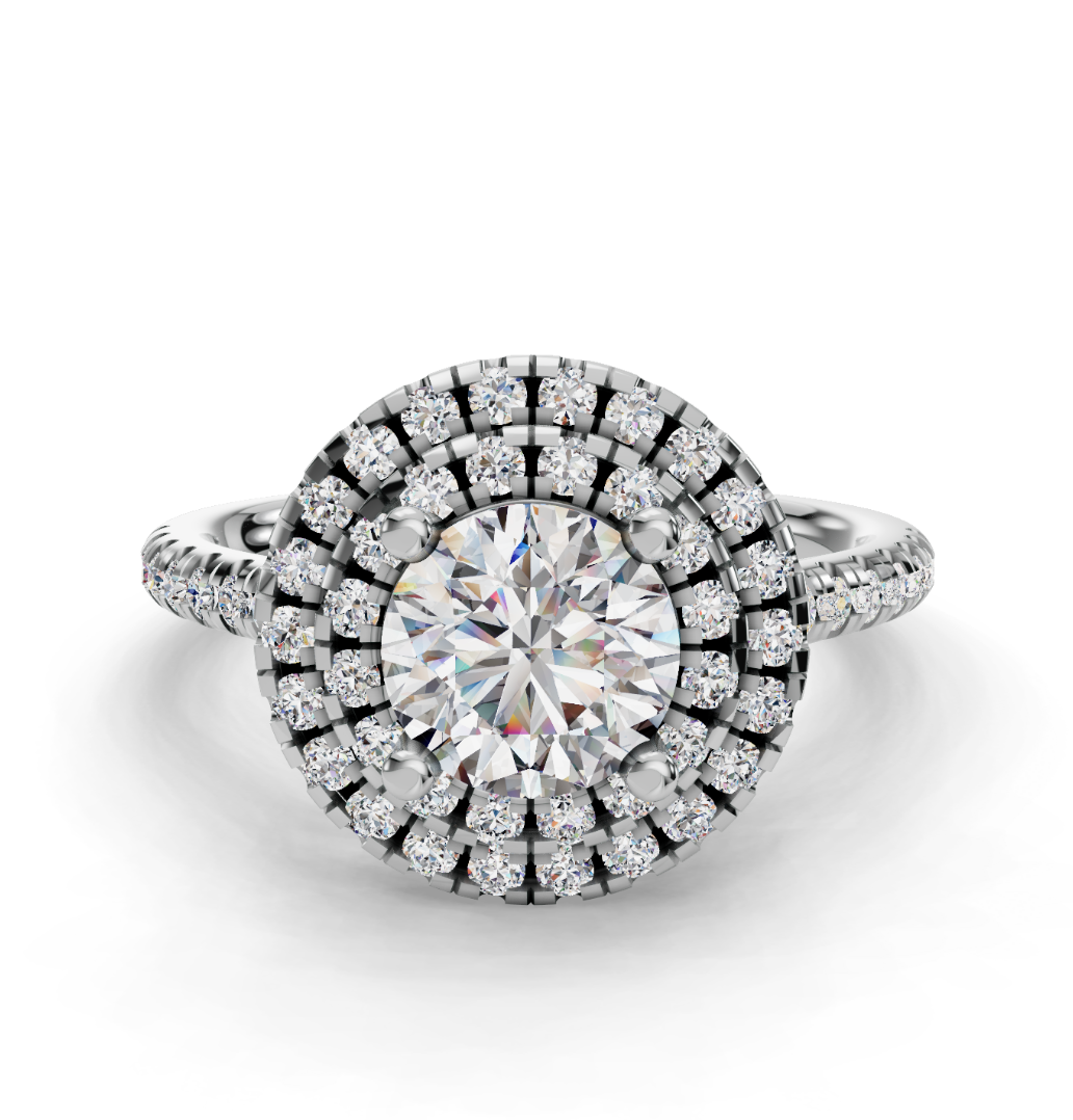 ROUND HALO WITH PAVE RING