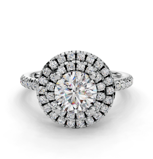 ROUND HALO WITH PAVE RING