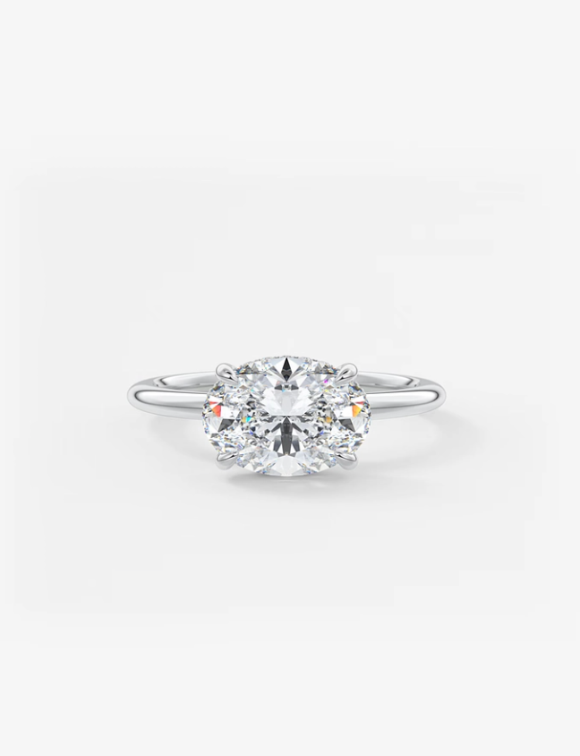OVAL EAST WEST WITH HIDDEN HALO RING