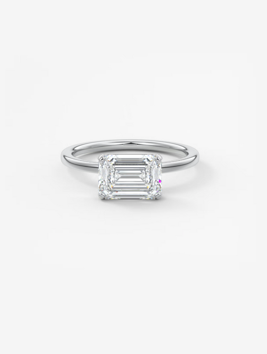 EMERALD EAST WEST RING