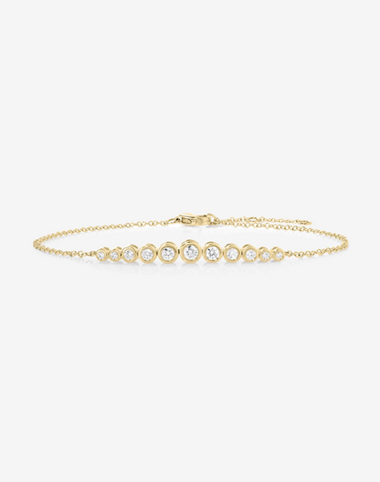GRADUATED BEZEL DIAMOND BRACELET