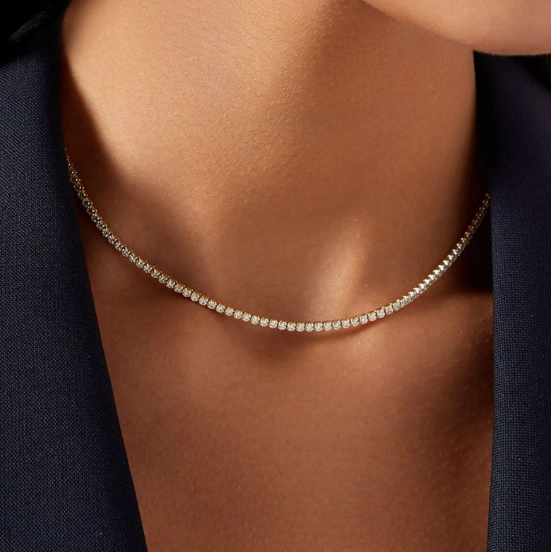 ROUND MINI TENNIS NECKLACE - M&D Signature Jewels