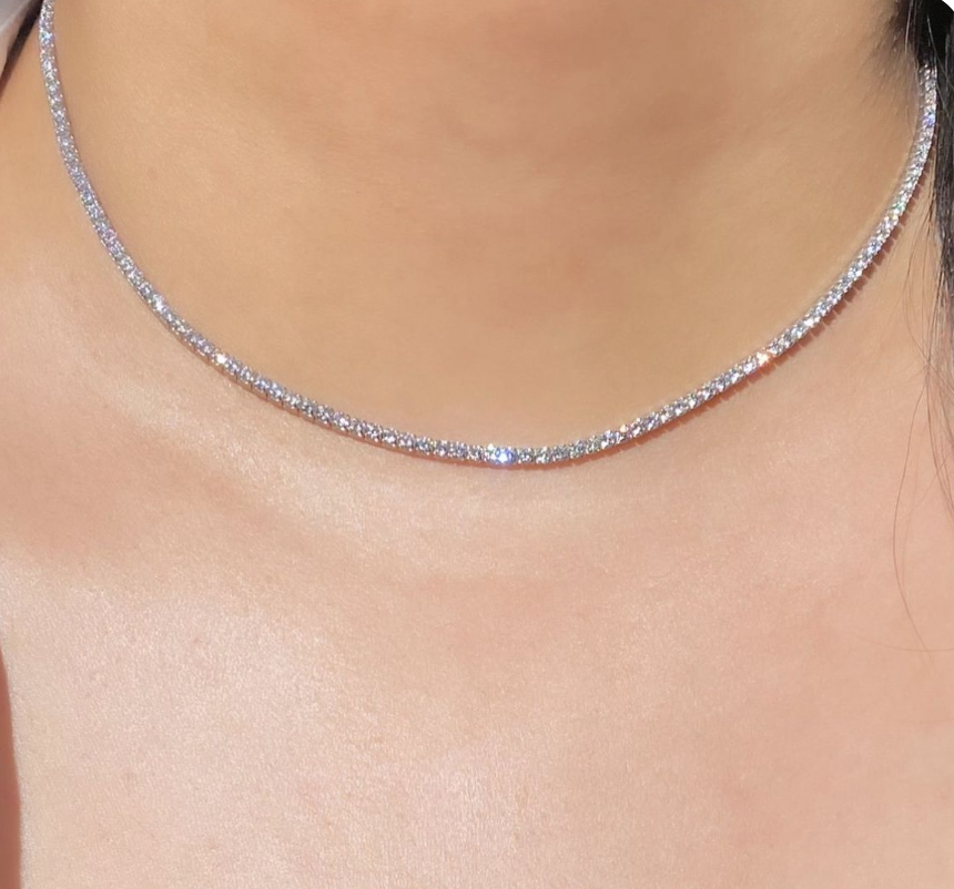 ROUND MINI TENNIS NECKLACE