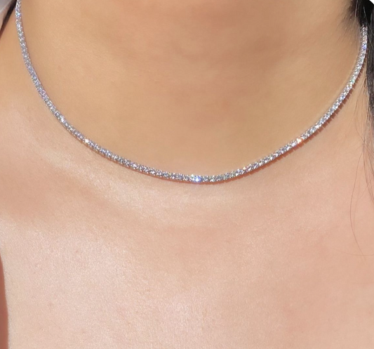 ROUND MINI TENNIS NECKLACE