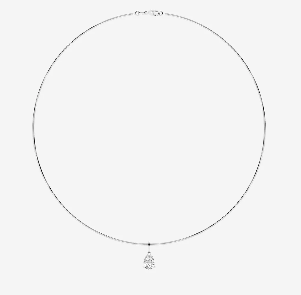 PEAR OMEGA NECKLACE