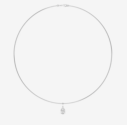 PEAR OMEGA NECKLACE