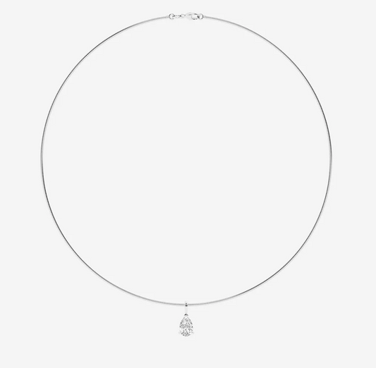 PEAR OMEGA NECKLACE