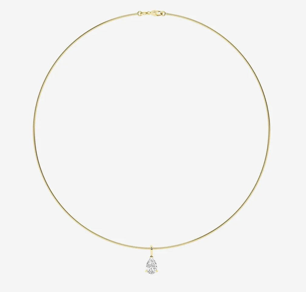 PEAR OMEGA NECKLACE