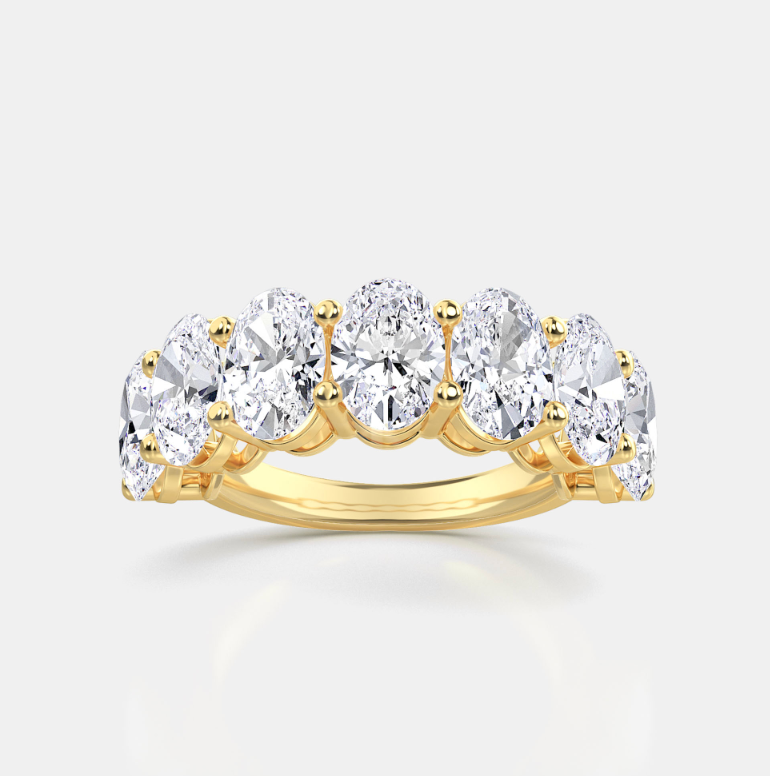 OVAL 7 STONE RING