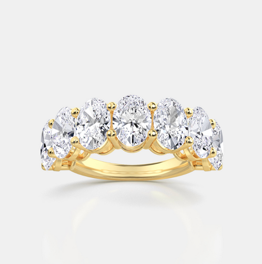 OVAL 7 STONE RING