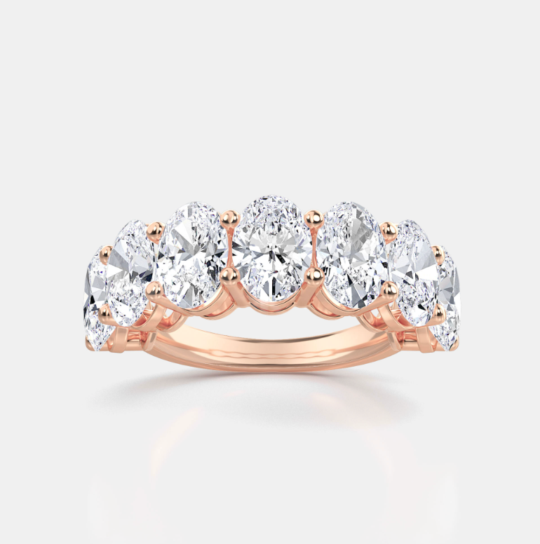 OVAL 7 STONE RING