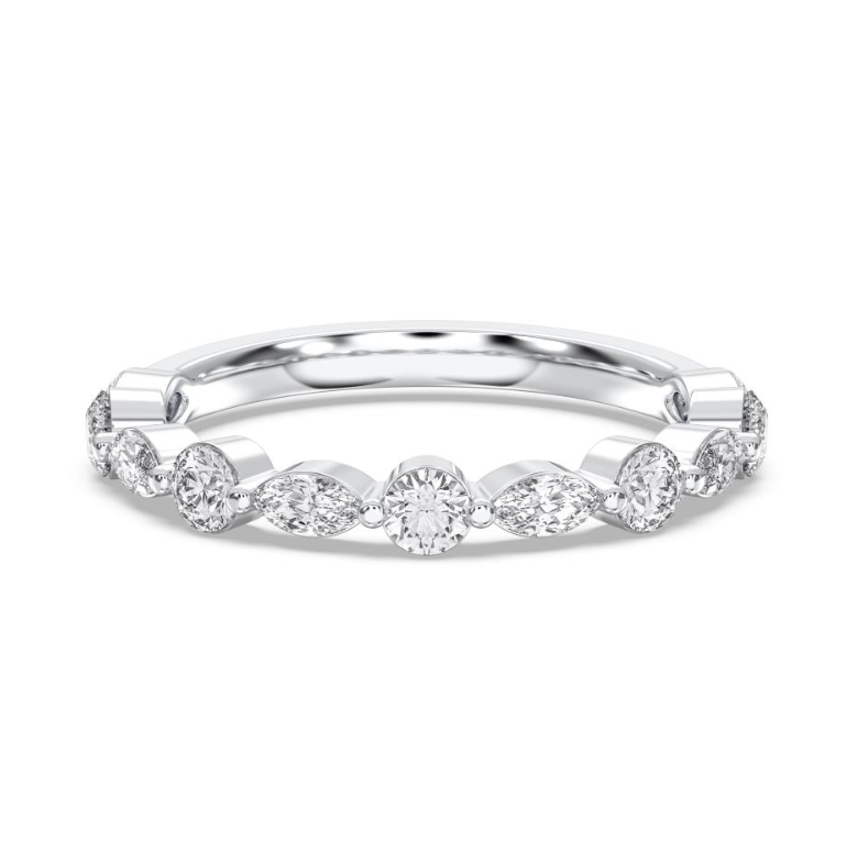 TWO STONE WEDDING BAND