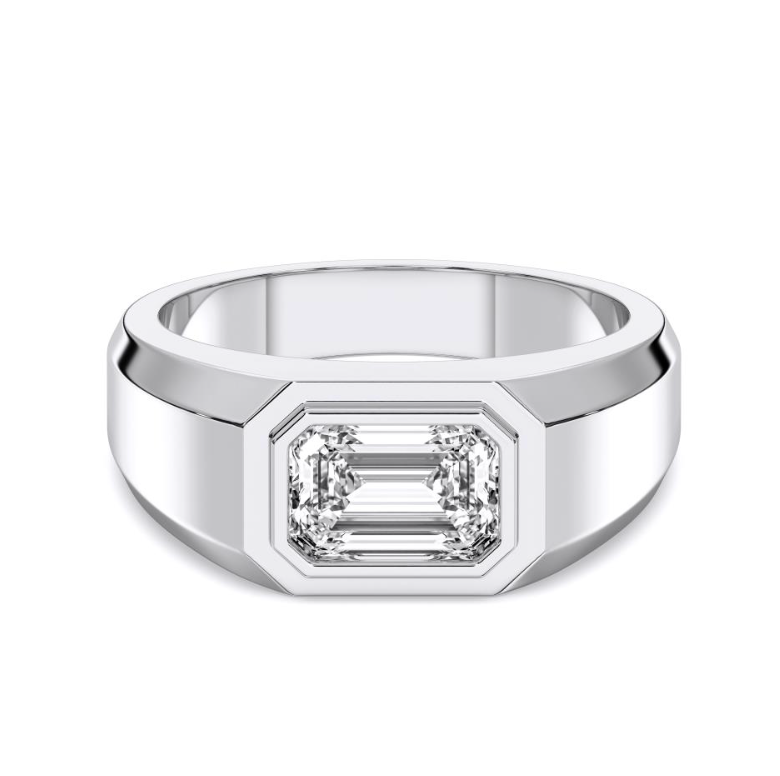 EMERALD MENS RING