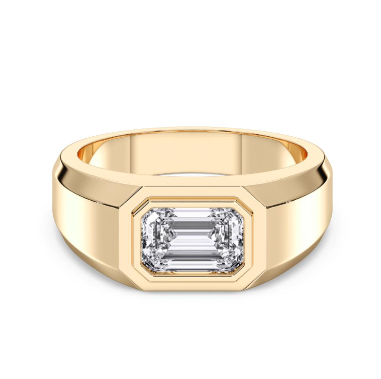 EMERALD MENS RING