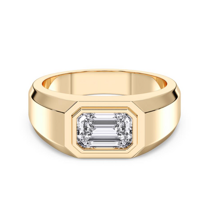 EMERALD MENS RING