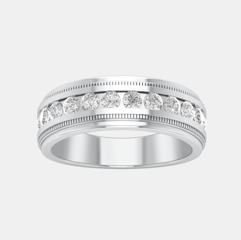 ROUND 12 STONE MENS RING