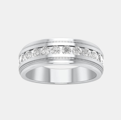ROUND 12 STONE MENS RING