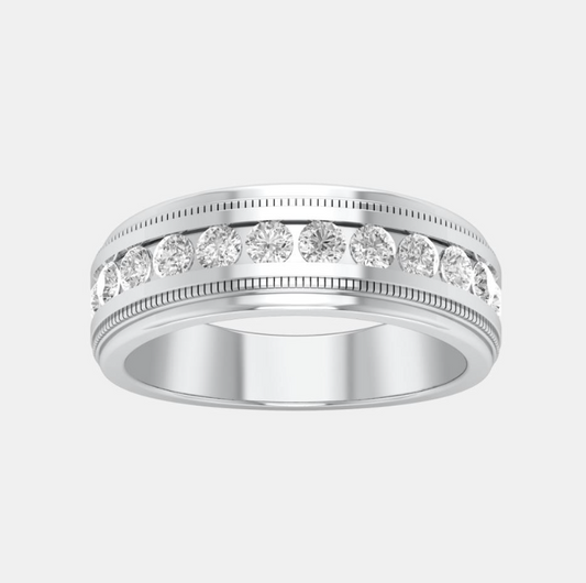 ROUND 12 STONE MENS RING