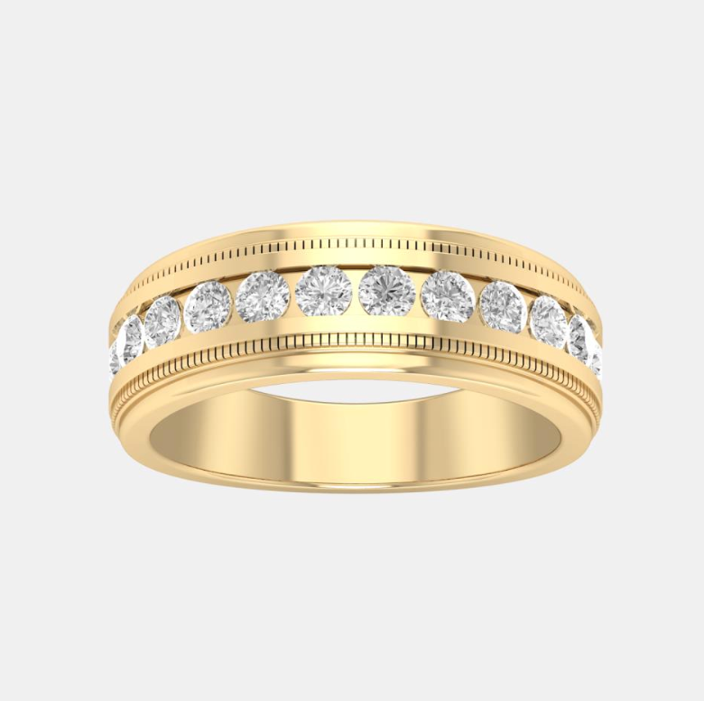 ROUND 12 STONE MENS RING