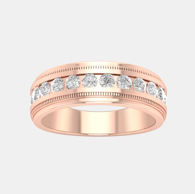 ROUND 12 STONE MENS RING