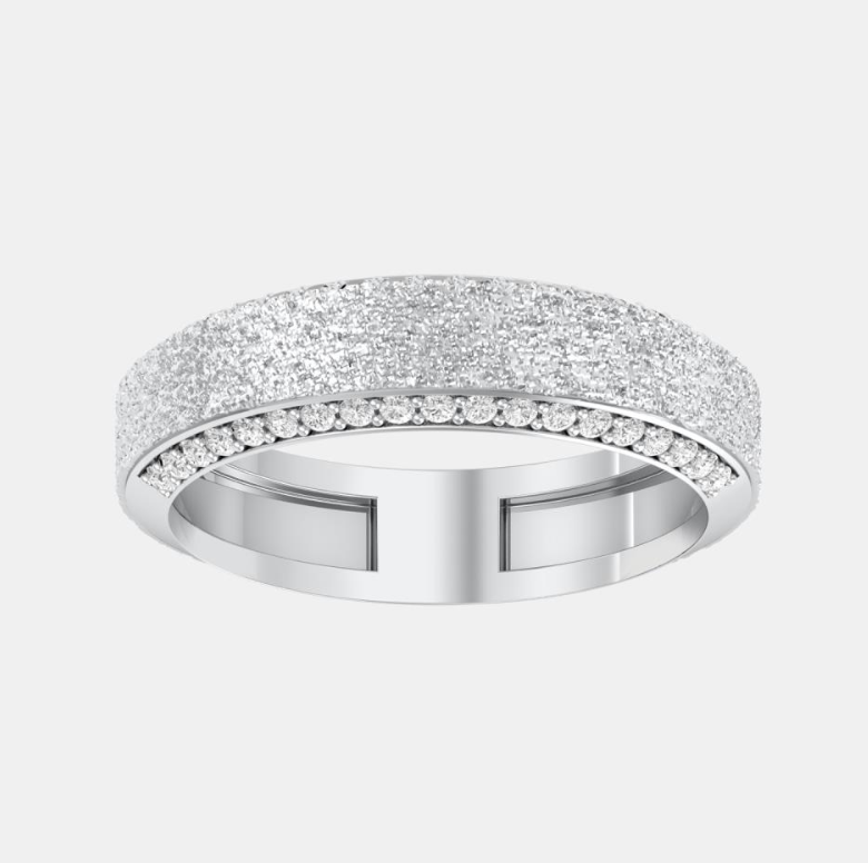 ROUND PAVE MENS RING
