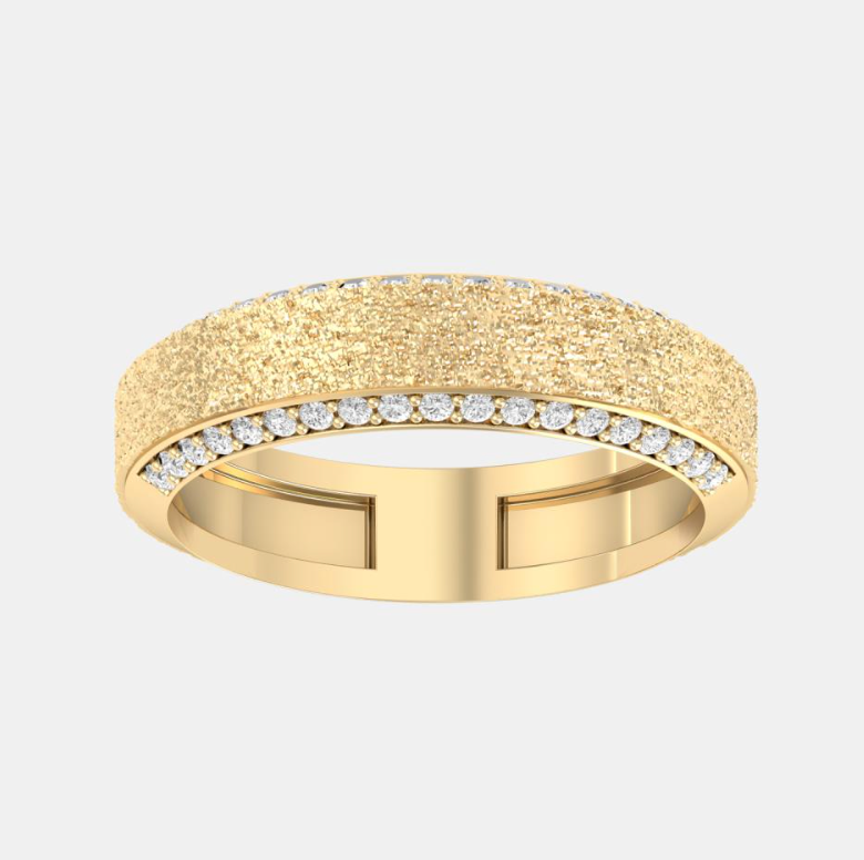 ROUND PAVE MENS RING