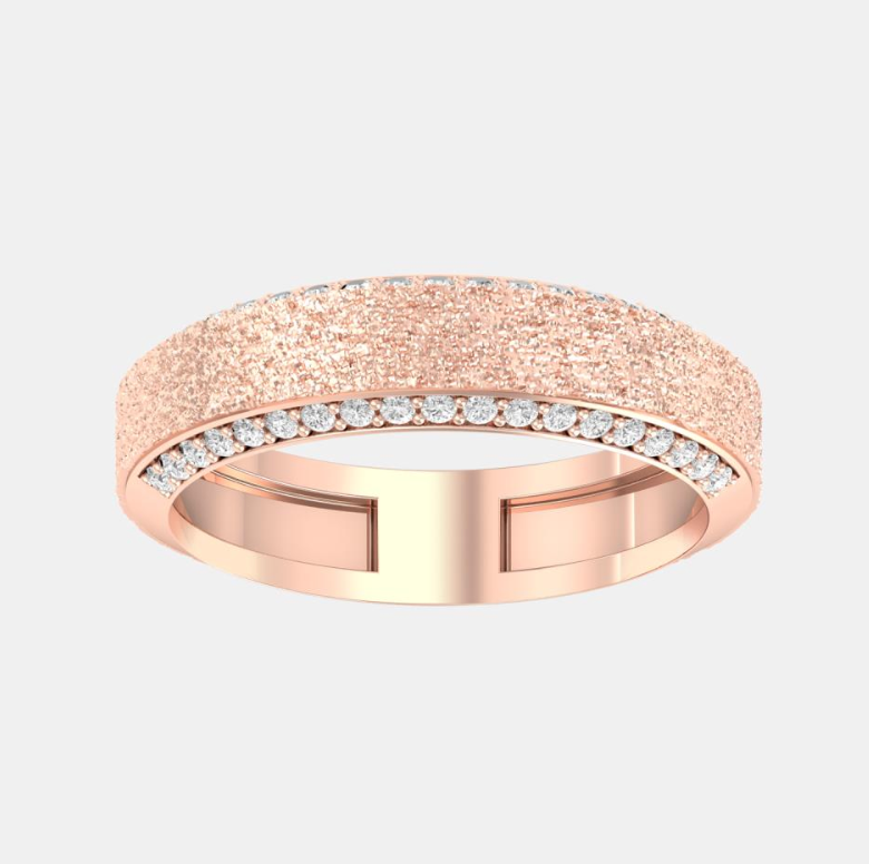 ROUND PAVE MENS RING