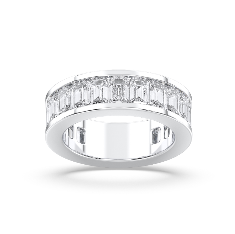 EMERALD ETERNITY MENS RING