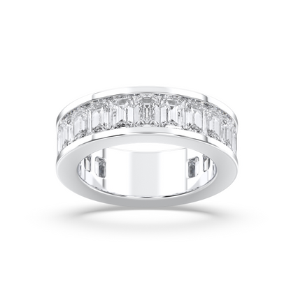 EMERALD ETERNITY MENS RING