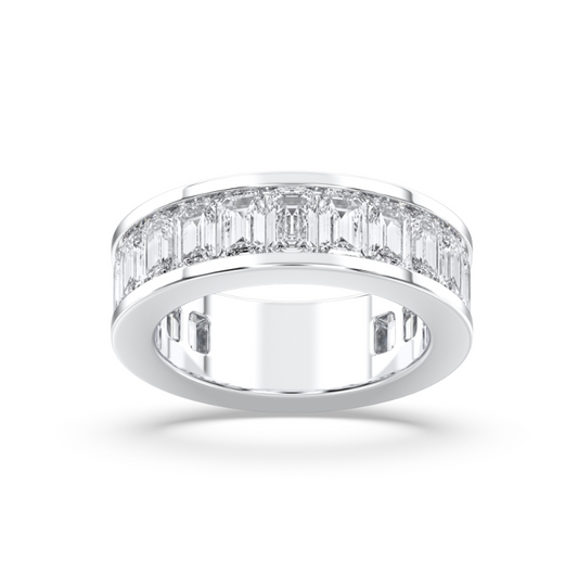 EMERALD ETERNITY MENS RING
