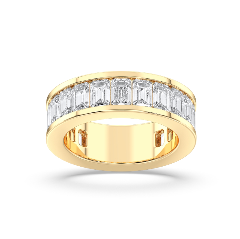 EMERALD ETERNITY MENS RING