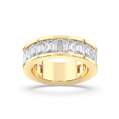 EMERALD ETERNITY MENS RING