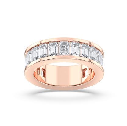 EMERALD ETERNITY MENS RING