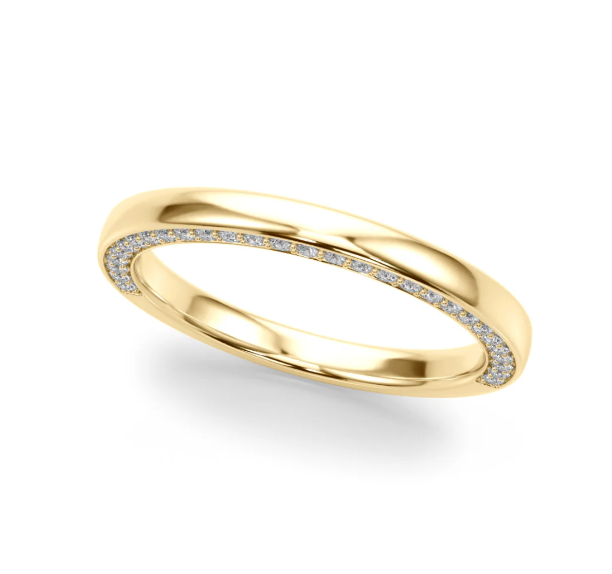 ROUND PAVE WEDDING BAND